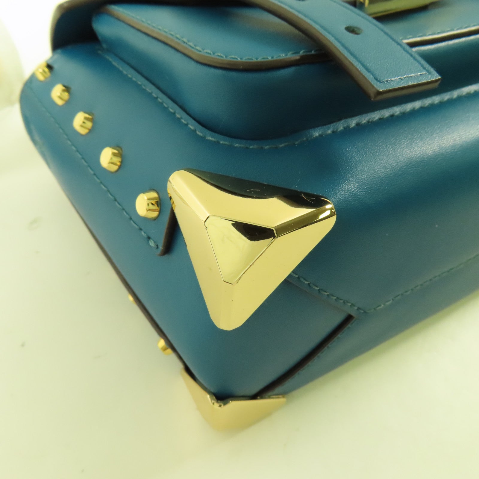 Michael Kors 牛皮皮革Mini Manhattan金扣手挽肩背兩用袋
