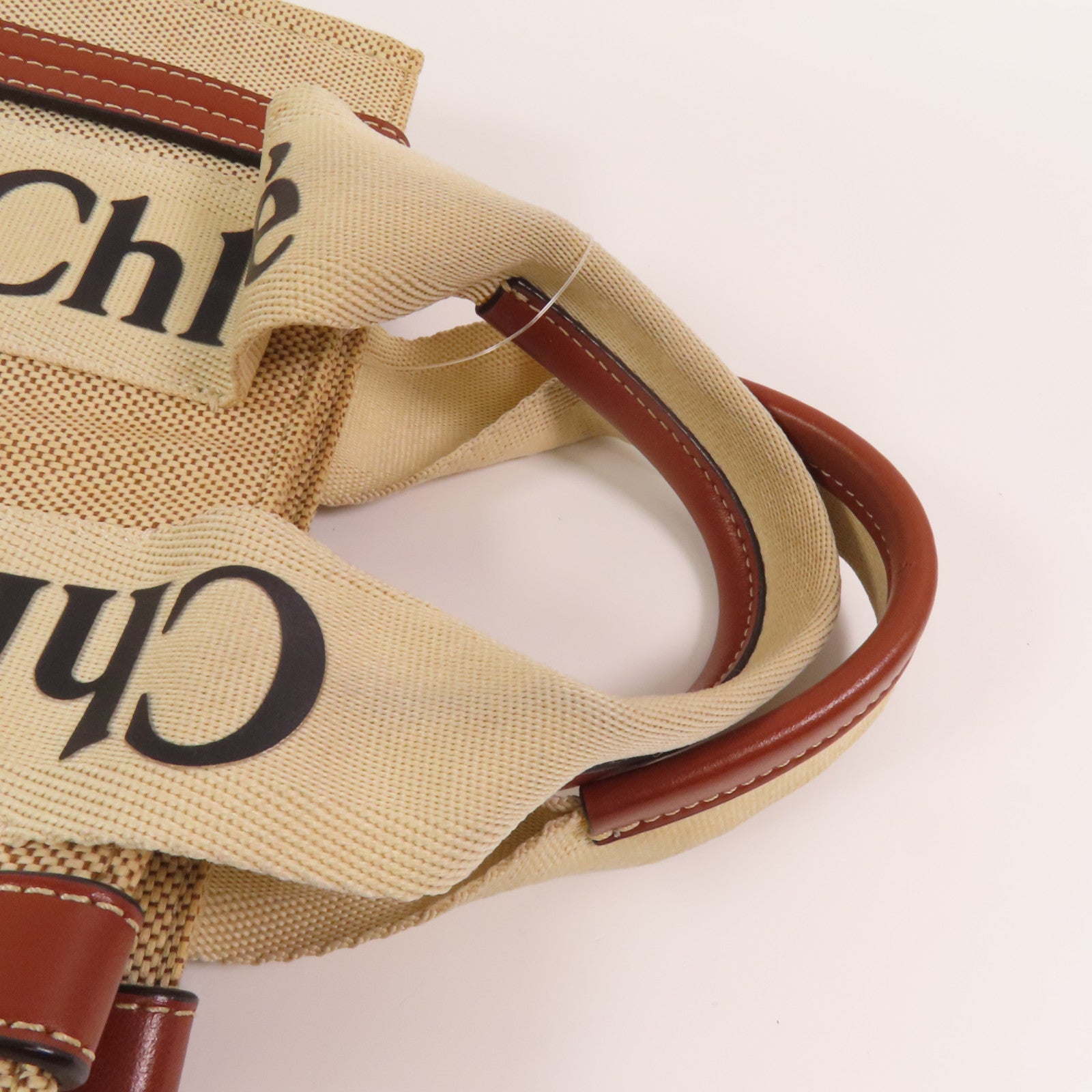 Chloe 帆布Small Woody Tote手挽袋