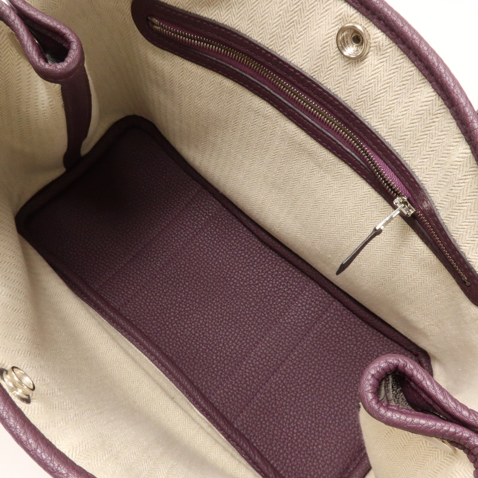 HERMES Negonda皮革Garden Party TPM手挽袋Cassis