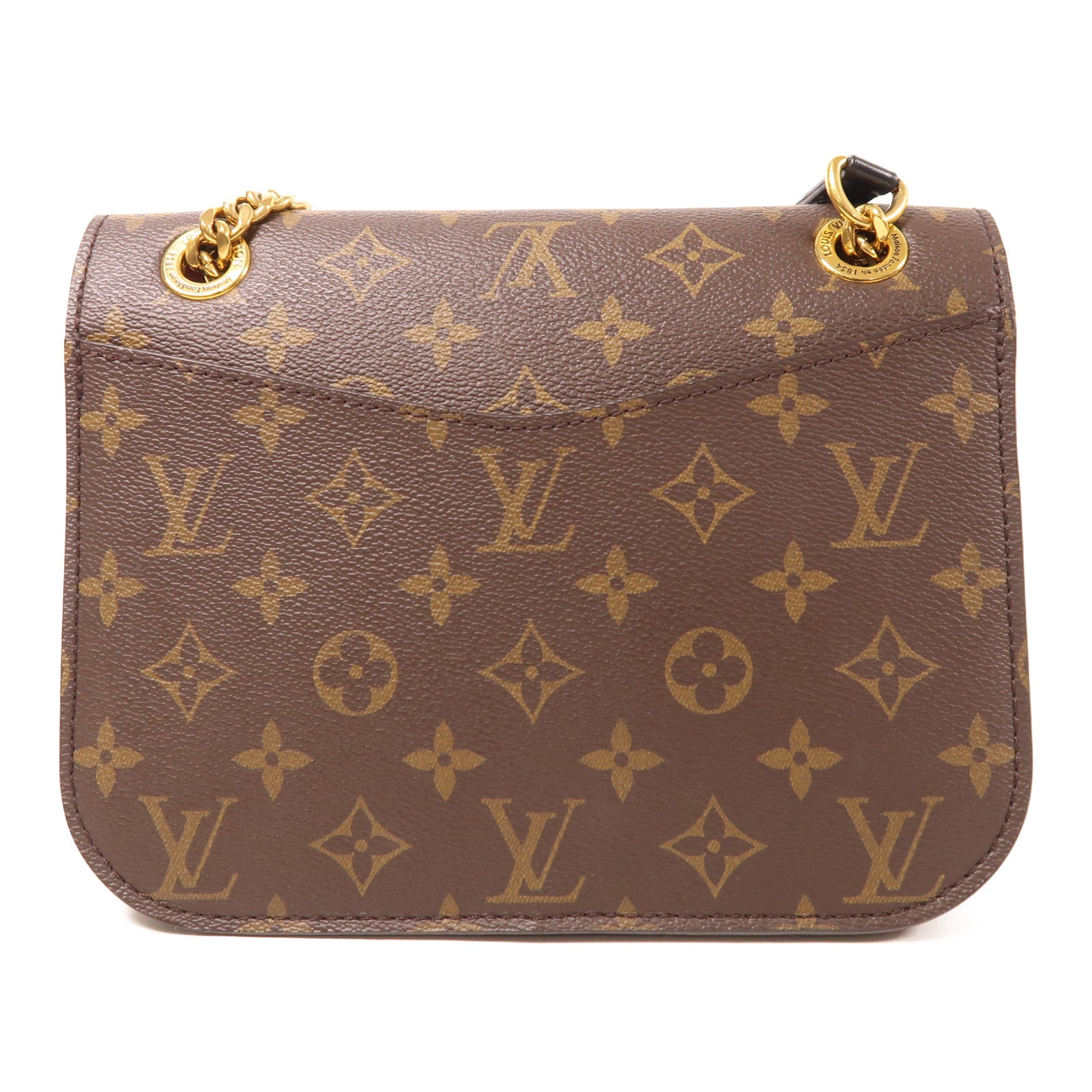 LOUIS VUITTON Monogram Passy金扣肩背袋棕色