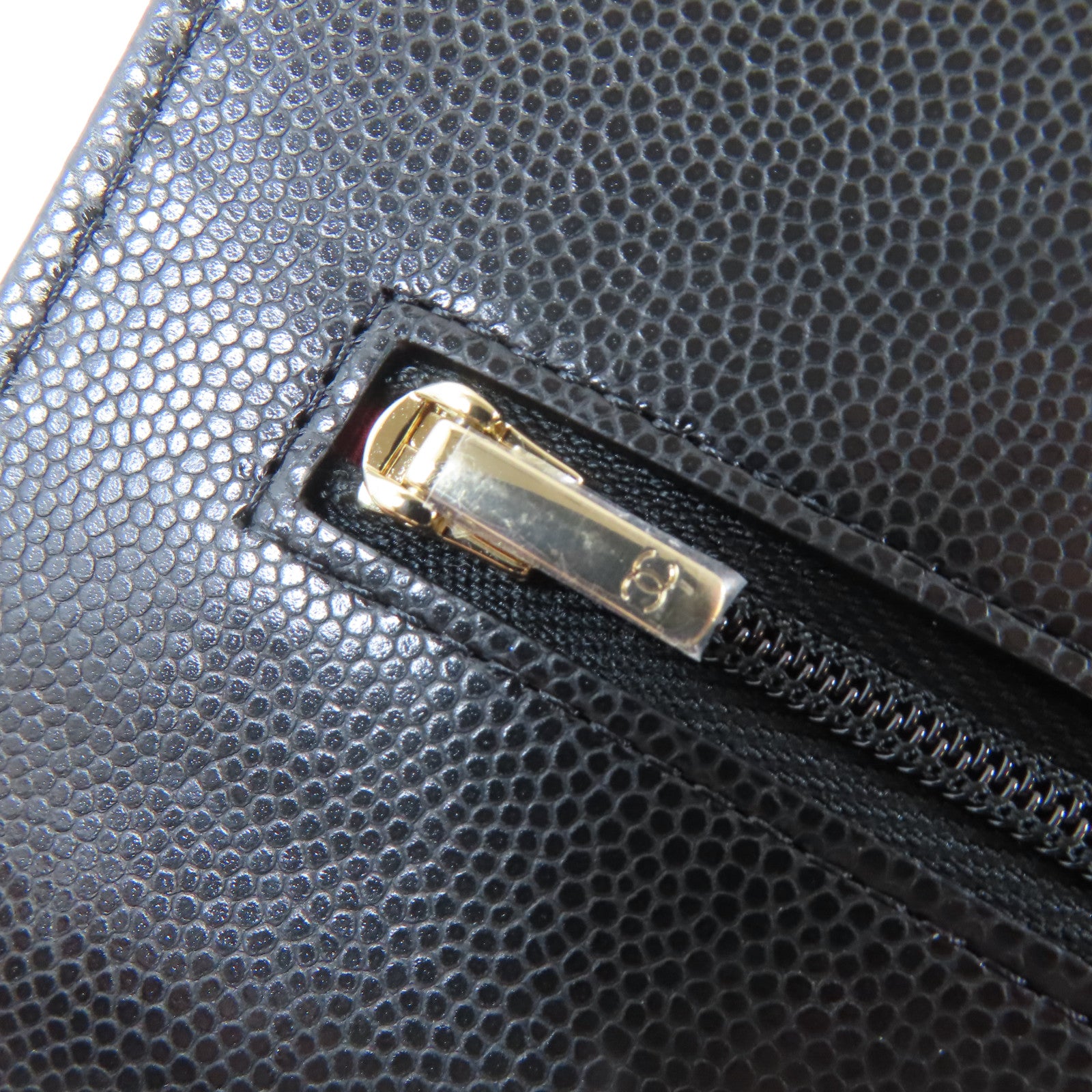 CHANEL 菱格牛皮皮革Wallet On Chain金扣鏈帶肩背袋黑色