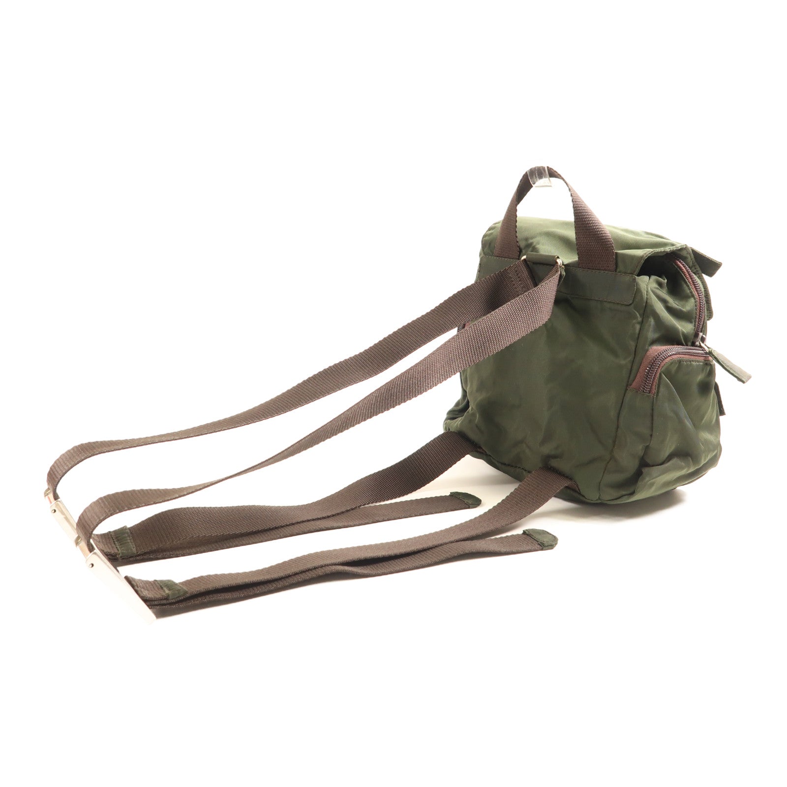 PRADA 尼龍Backpack銀扣背包