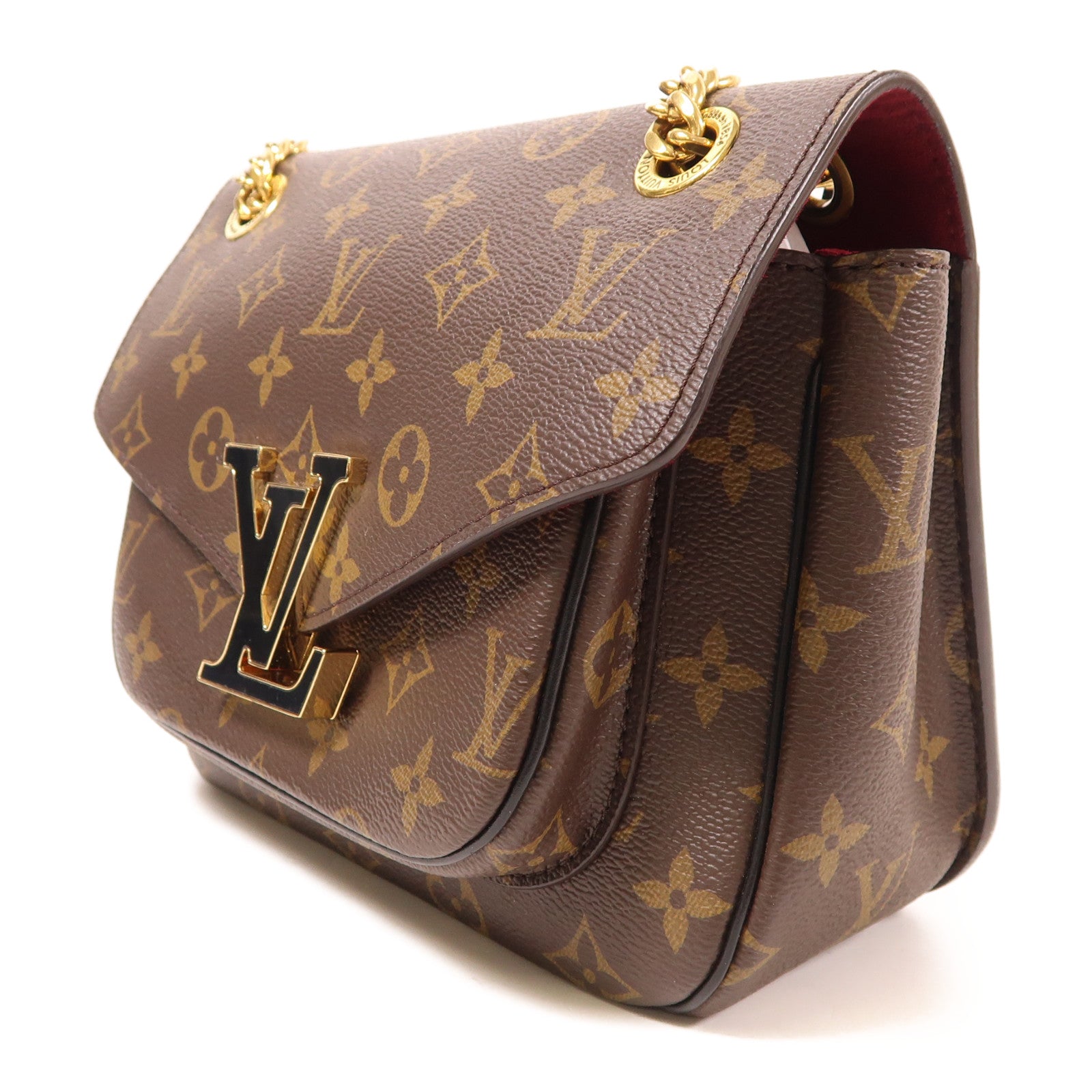LOUIS VUITTON Monogram Passy金扣肩背袋棕色
