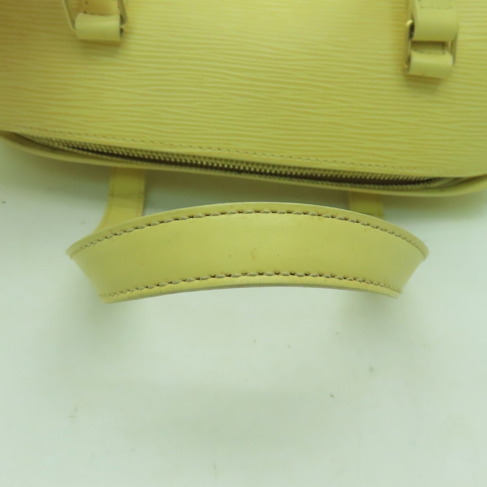 LOUIS VUITTON 【激減優惠】Epi Soufflot金扣手挽袋黃色