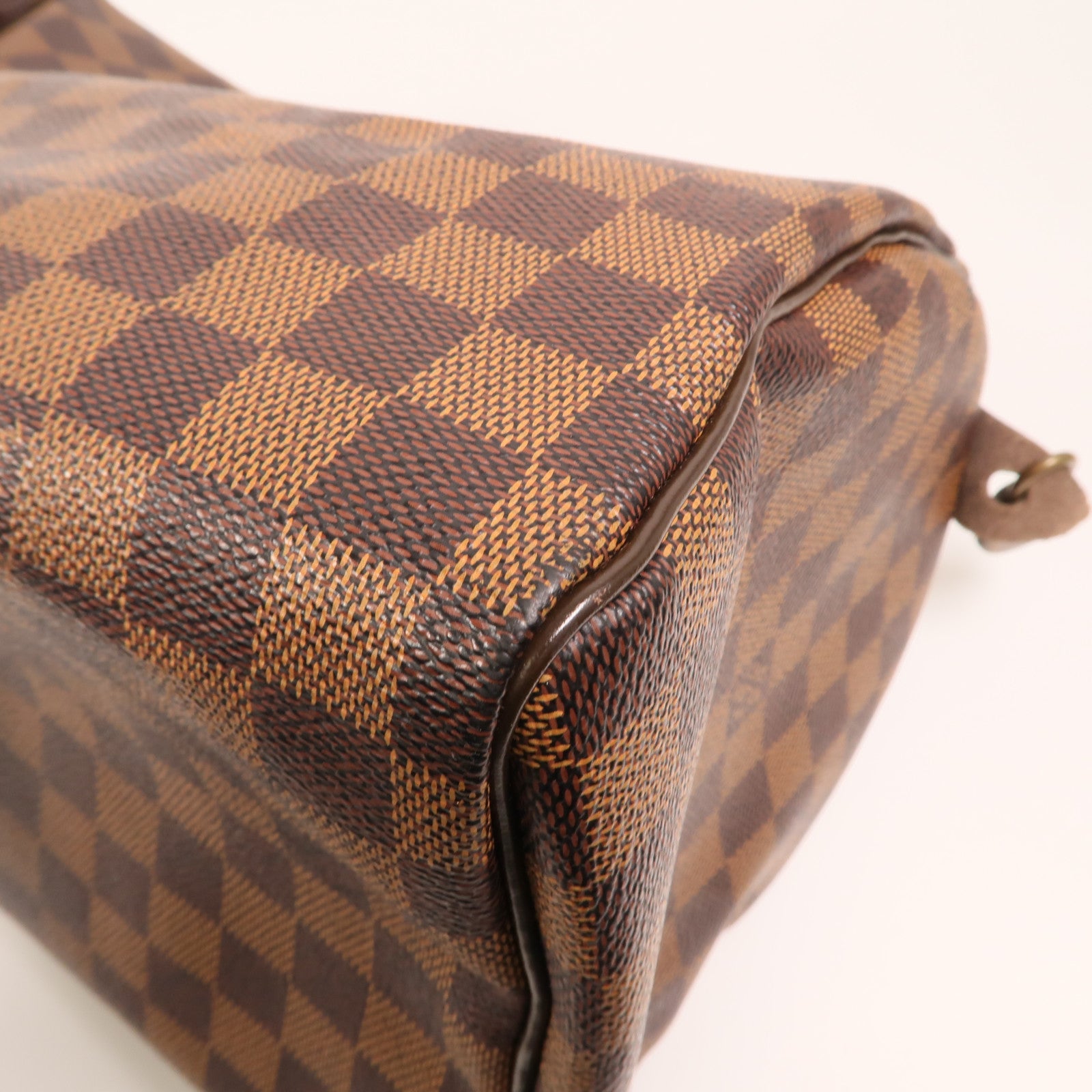 LOUIS VUITTON Damier Speedy 30金扣手挽袋