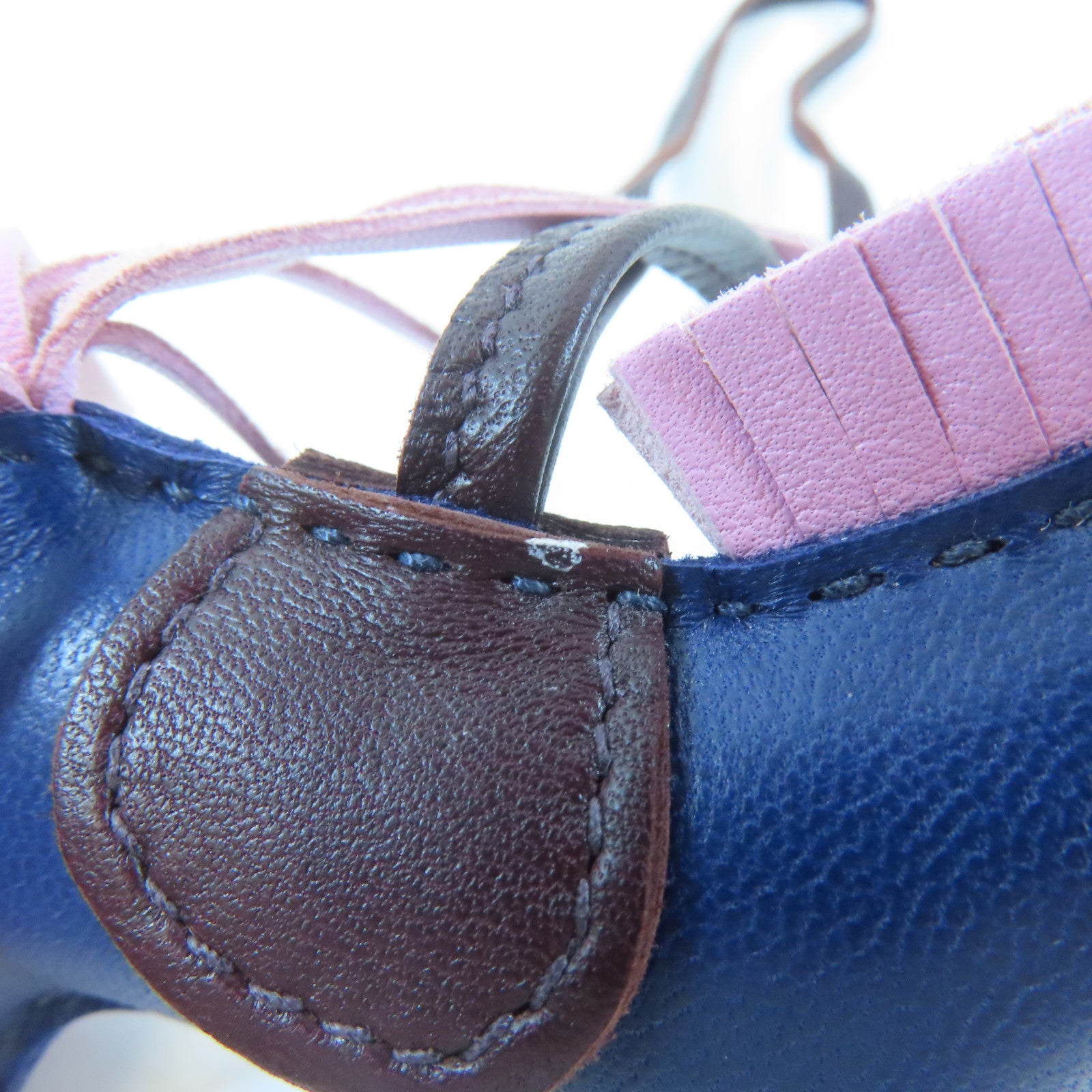 HERMES Swift皮革Rodeo PM掛飾Blue Saphir/藍色