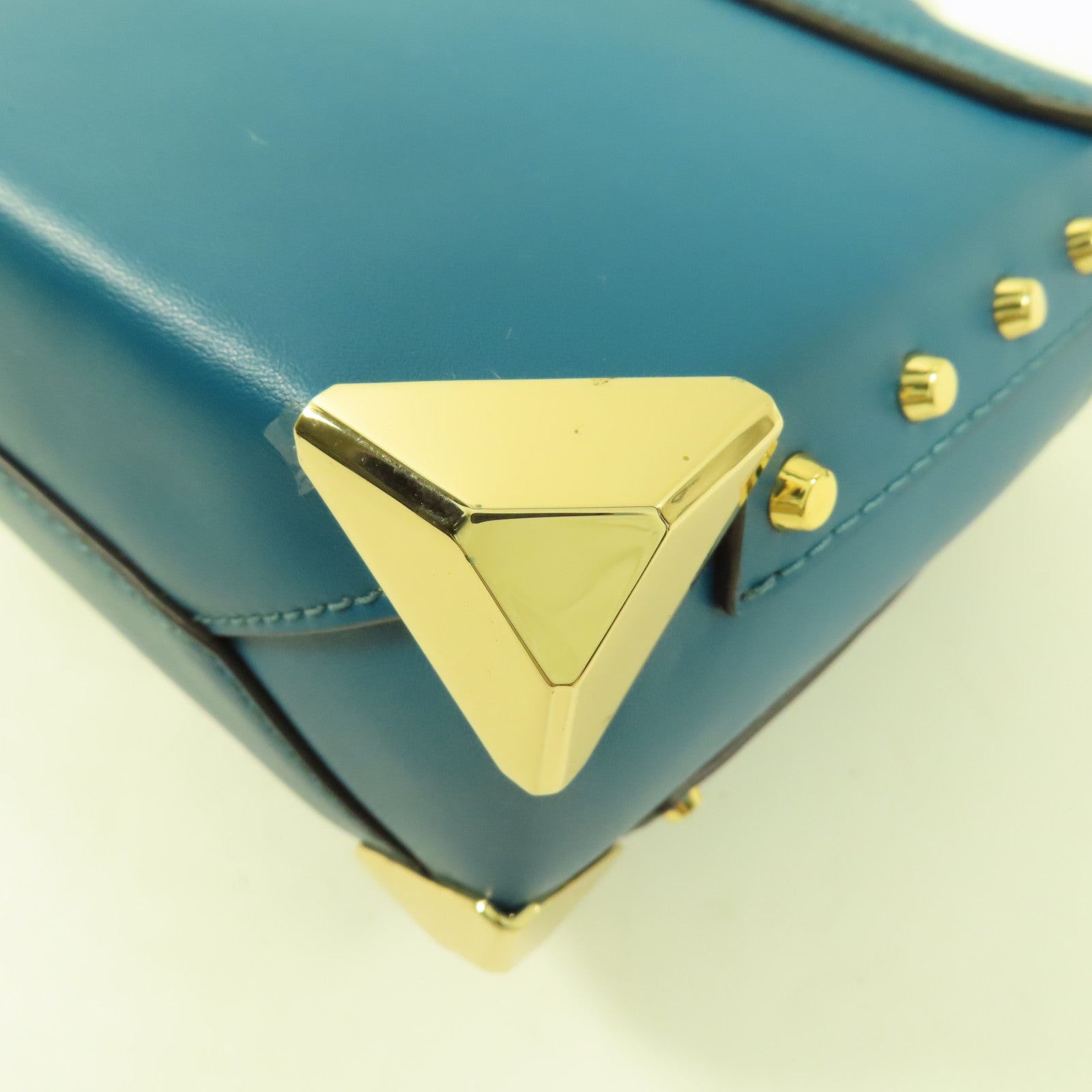 Michael Kors 牛皮皮革Mini Manhattan金扣手挽肩背兩用袋