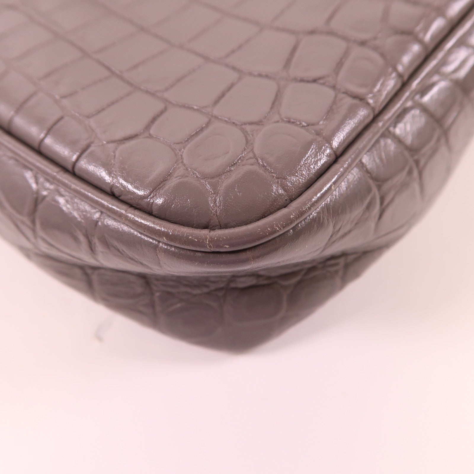 SAINT LAURENT 牛皮皮革Shoulder Bag銀扣肩背袋