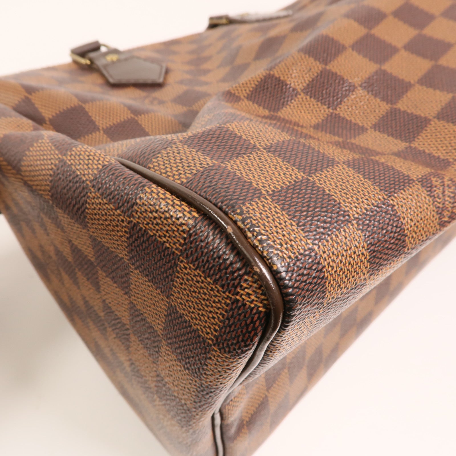 LOUIS VUITTON Damier Speedy 30金扣手挽袋