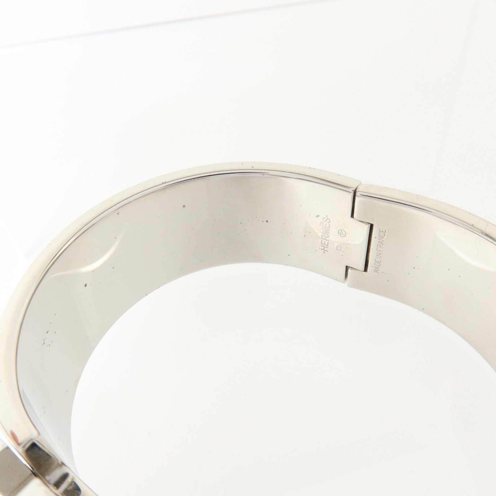 HERMES 金屬/琺瑯Clic-Clac H Bracelet銀扣手鏈