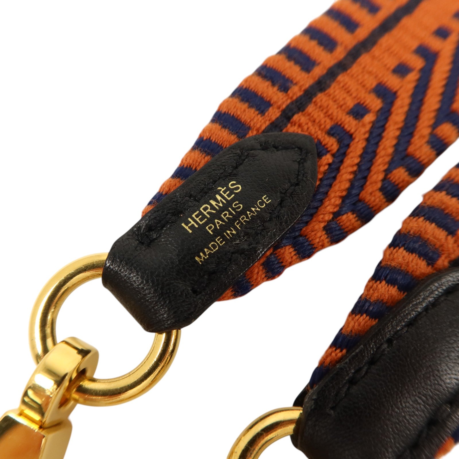 HERMES 帆布/Swift皮革Sangle Cavale Strap 25mm金扣肩帶
