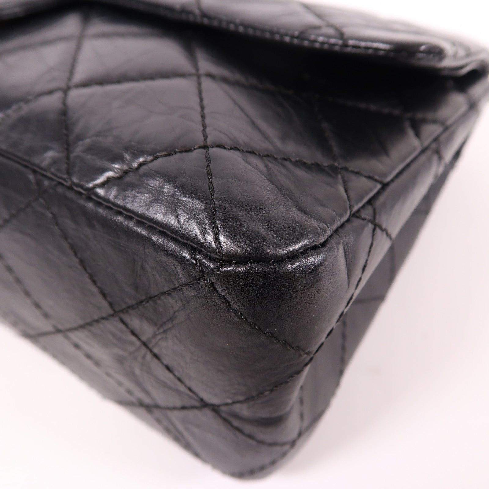 CHANEL 【激減優惠】牛皮皮革2.55金扣鏈帶肩背袋