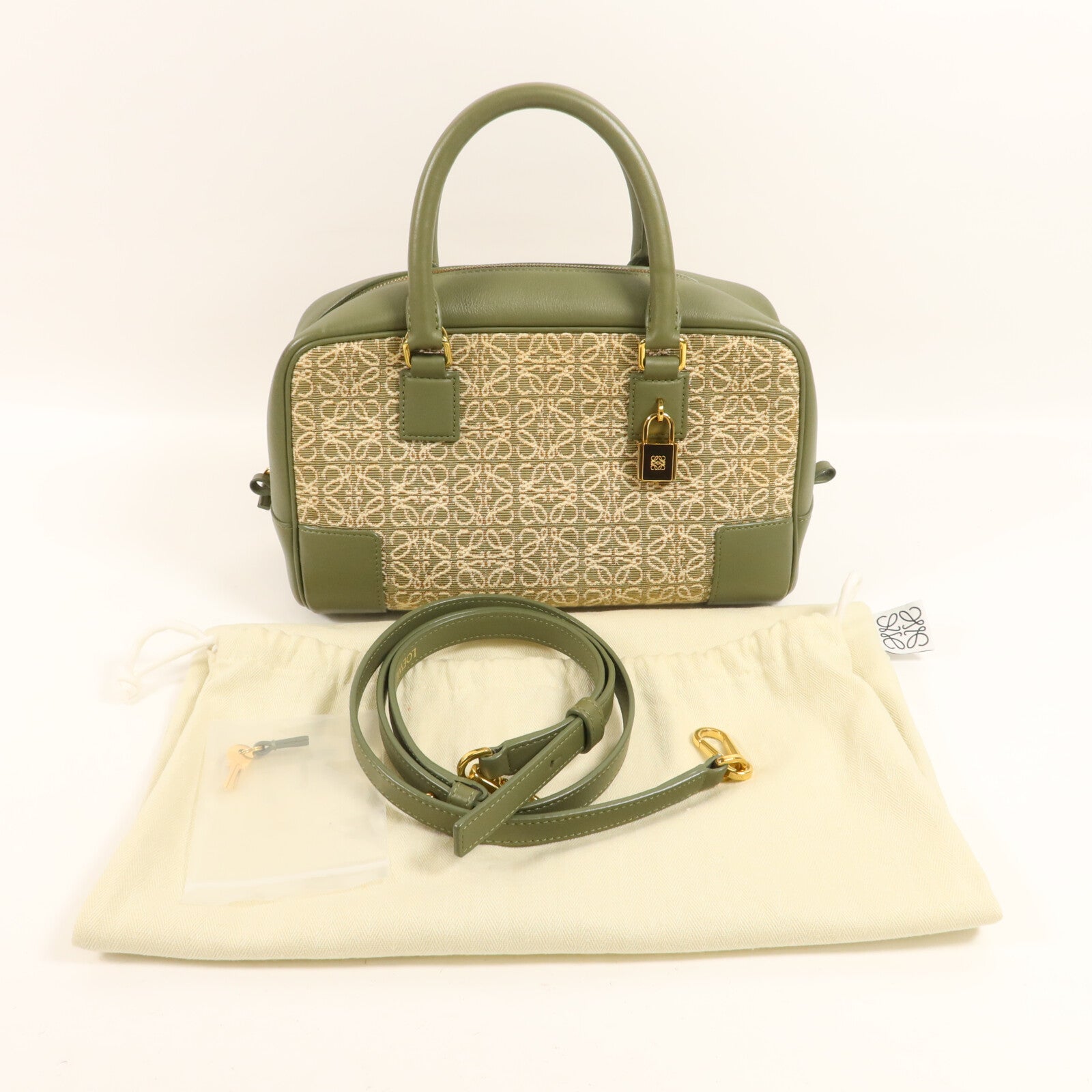 LOEWE 帆布Amazona 23手挽肩背兩用袋