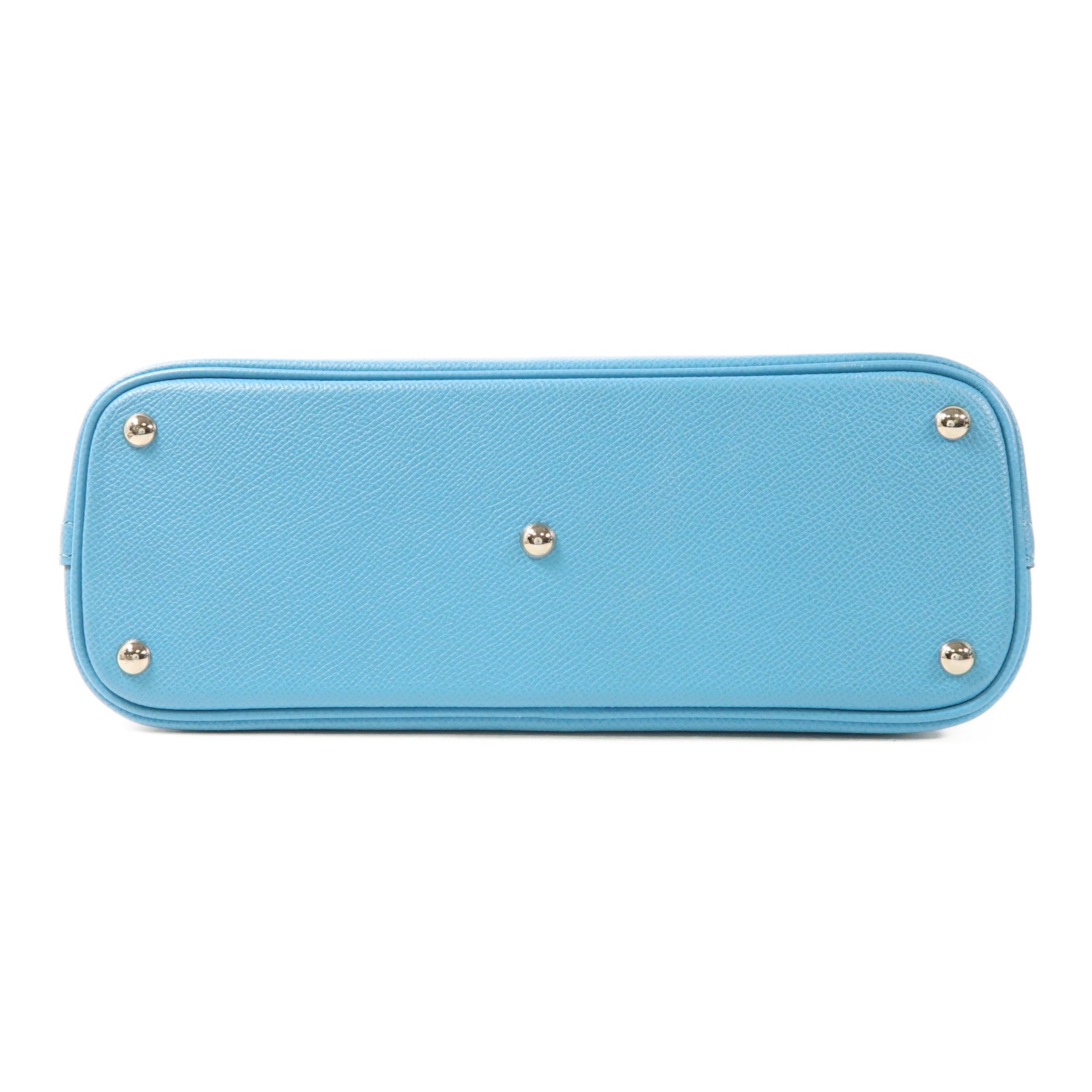 HERMES Epsom皮革Bolide 27銀扣手挽肩背兩用袋Bleu Atoll藍色