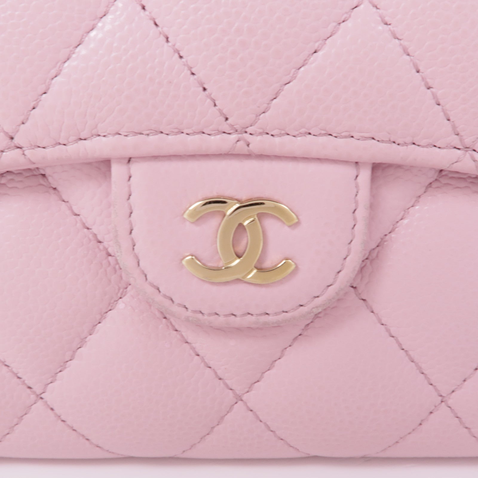 CHANEL 牛皮皮革Wallet金扣錢包