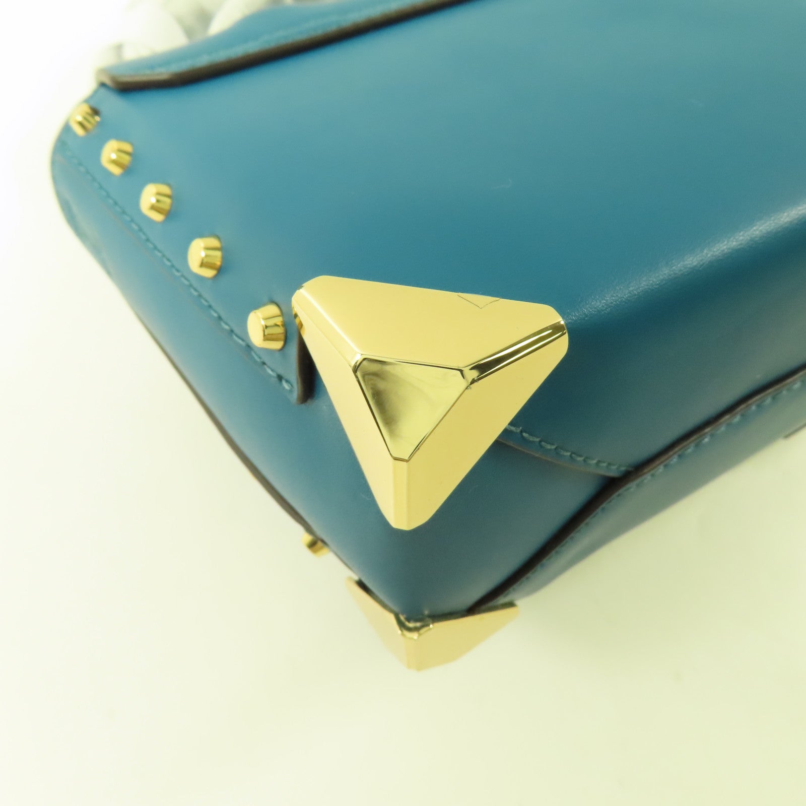 Michael Kors 牛皮皮革Mini Manhattan金扣手挽肩背兩用袋