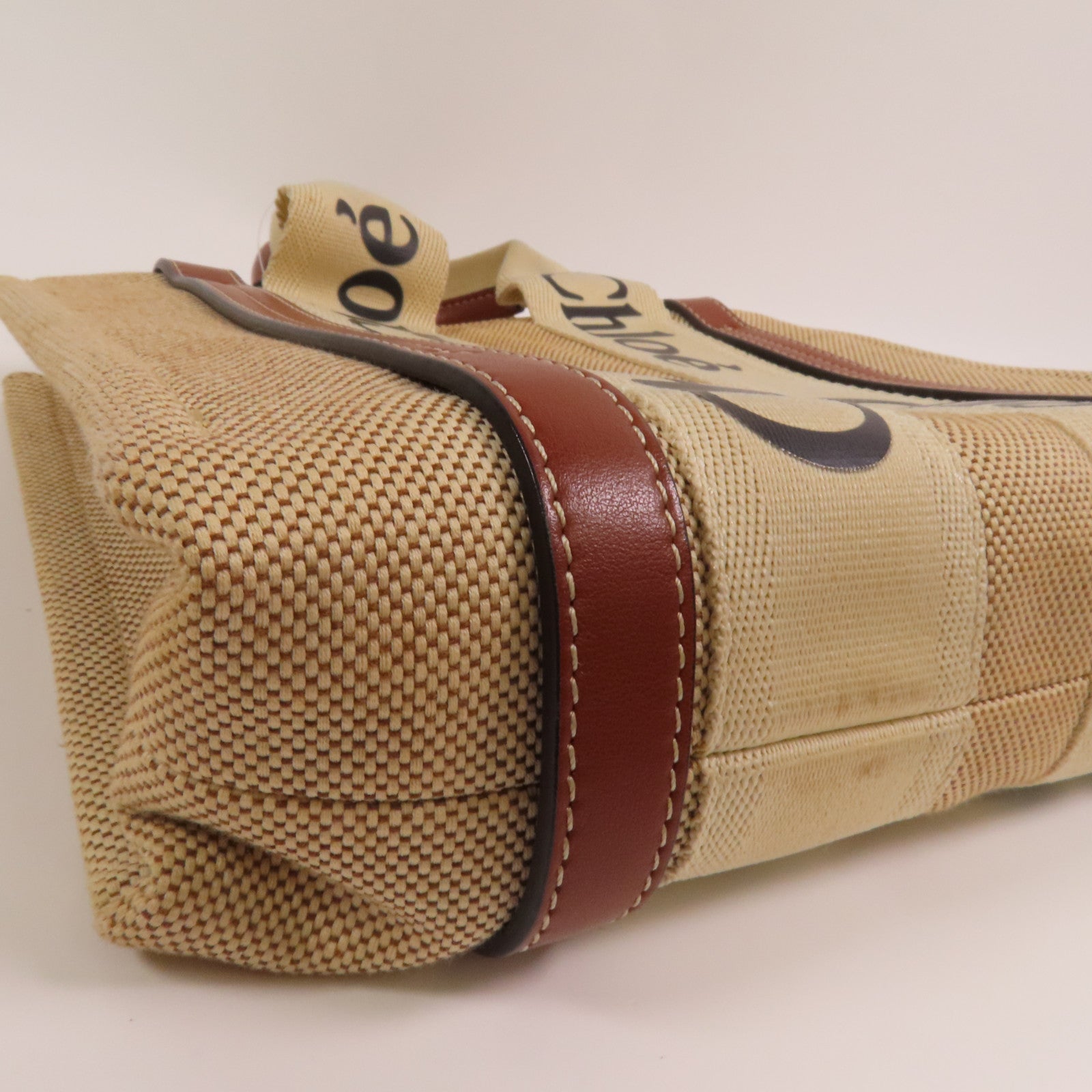 Chloe 帆布Small Woody Tote手挽袋