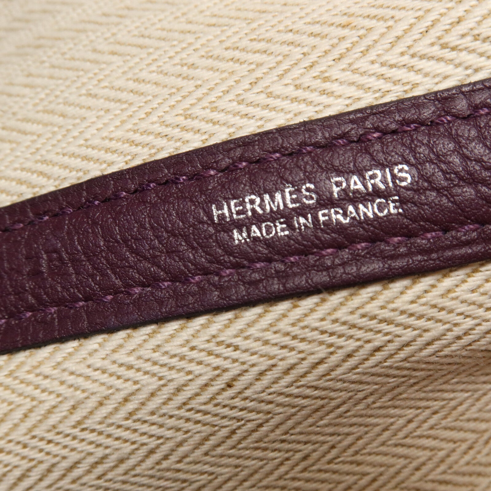 HERMES Negonda皮革Garden Party TPM手挽袋Cassis