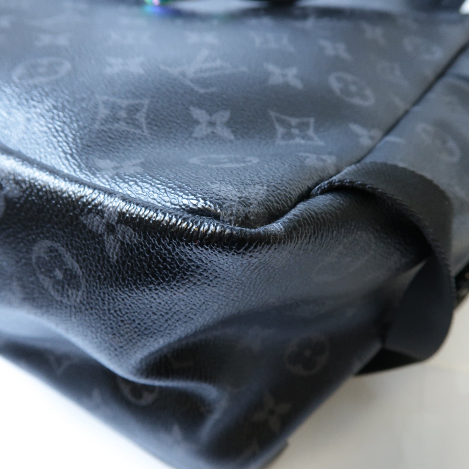 LOUIS VUITTON Monogram Eclipse LV x Fragment Apollo銀扣背包黑色
