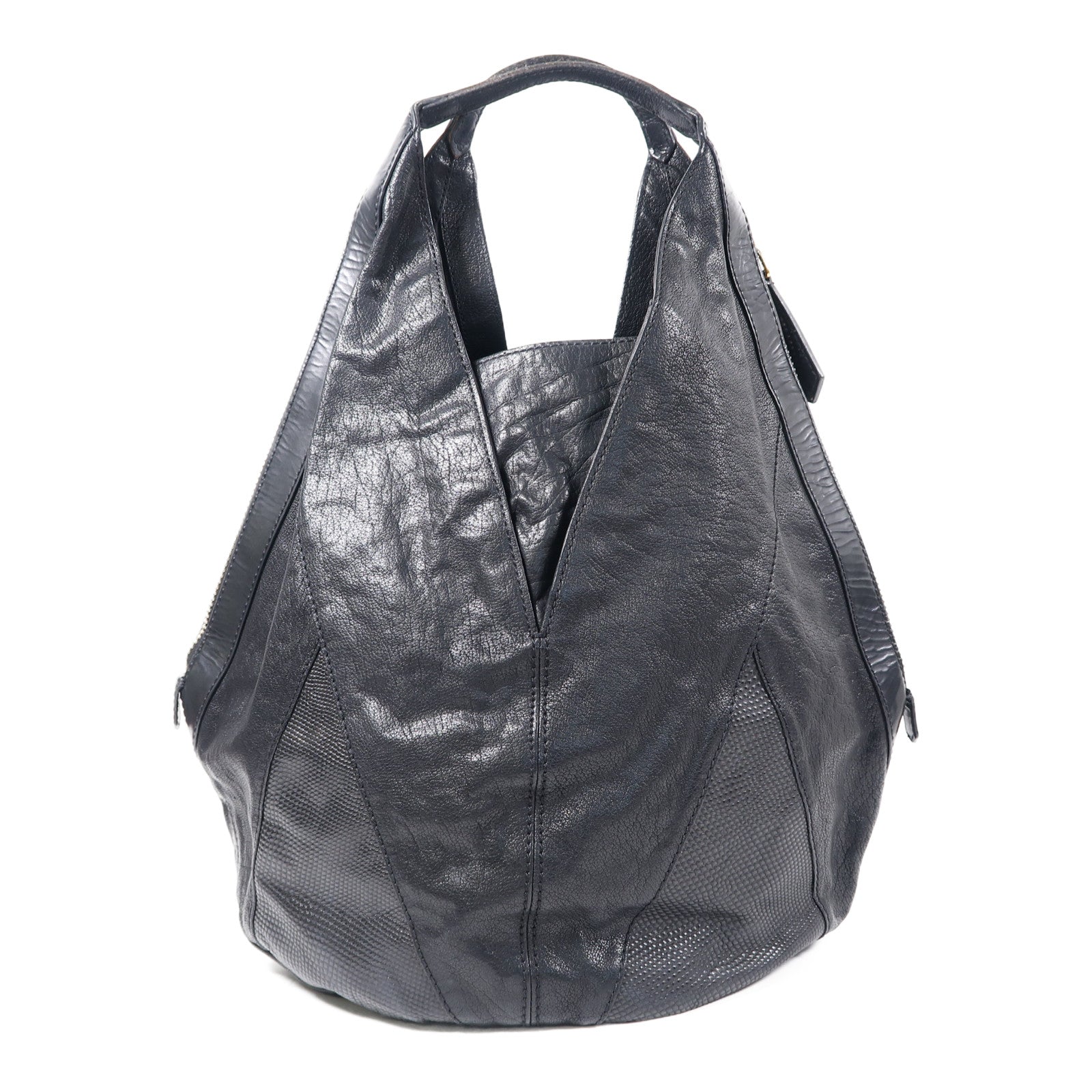 GIVENCHY 牛皮皮革Tote Bag金扣肩背袋黑色