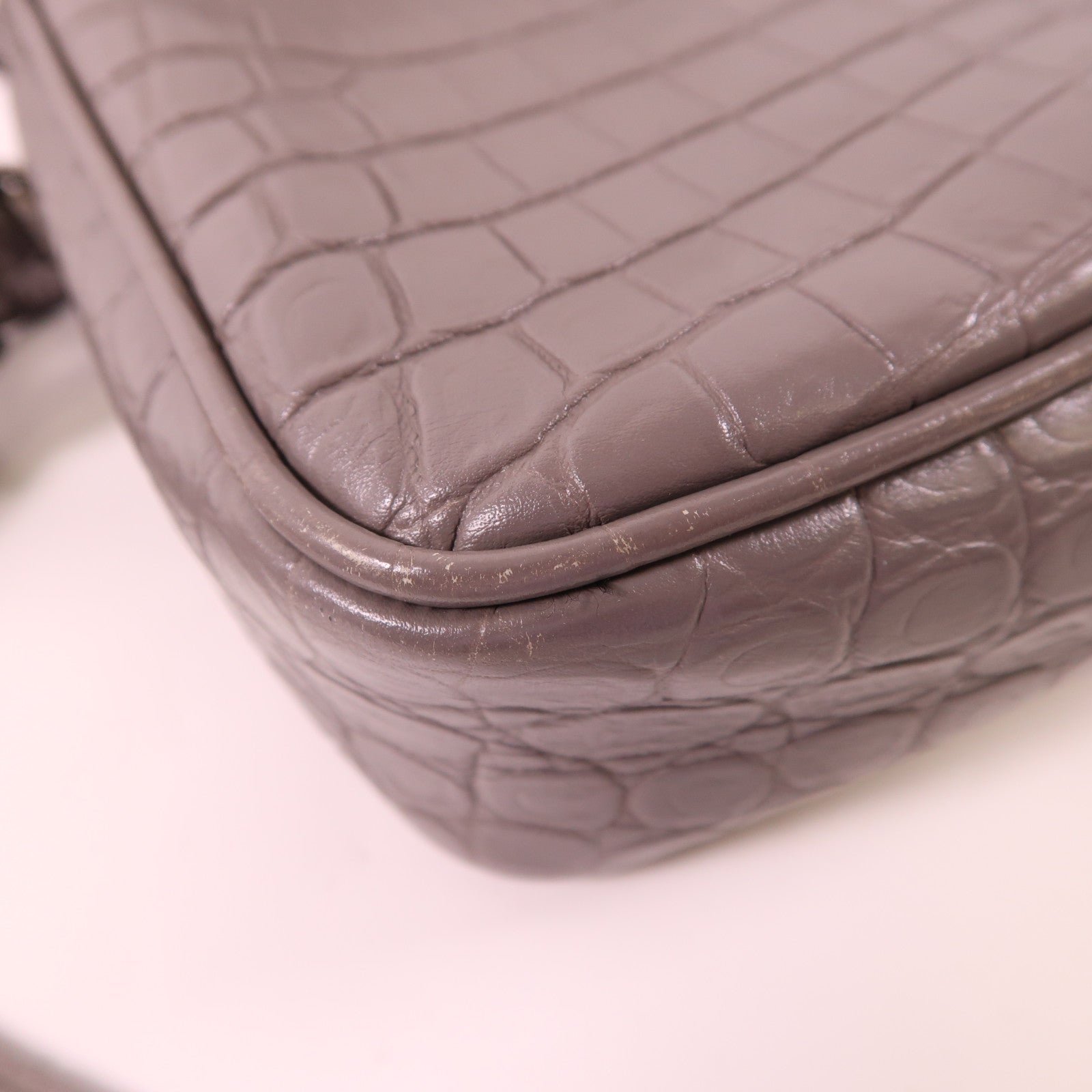 SAINT LAURENT 牛皮皮革Shoulder Bag銀扣肩背袋