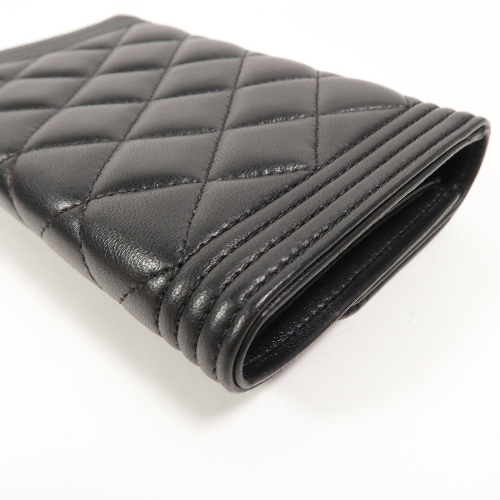 CHANEL 羊皮皮革Boy Wallet長錢包