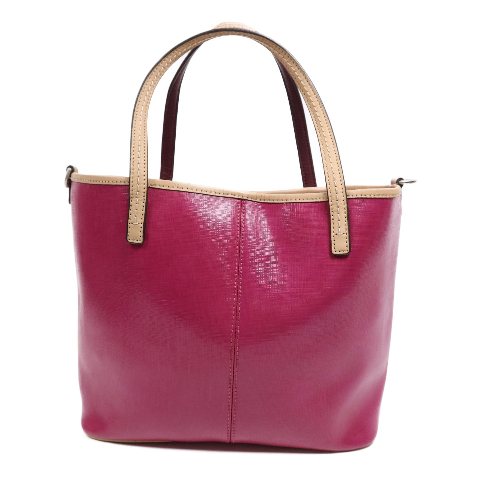 COACH 牛皮皮革Tote Bag銀扣手挽袋