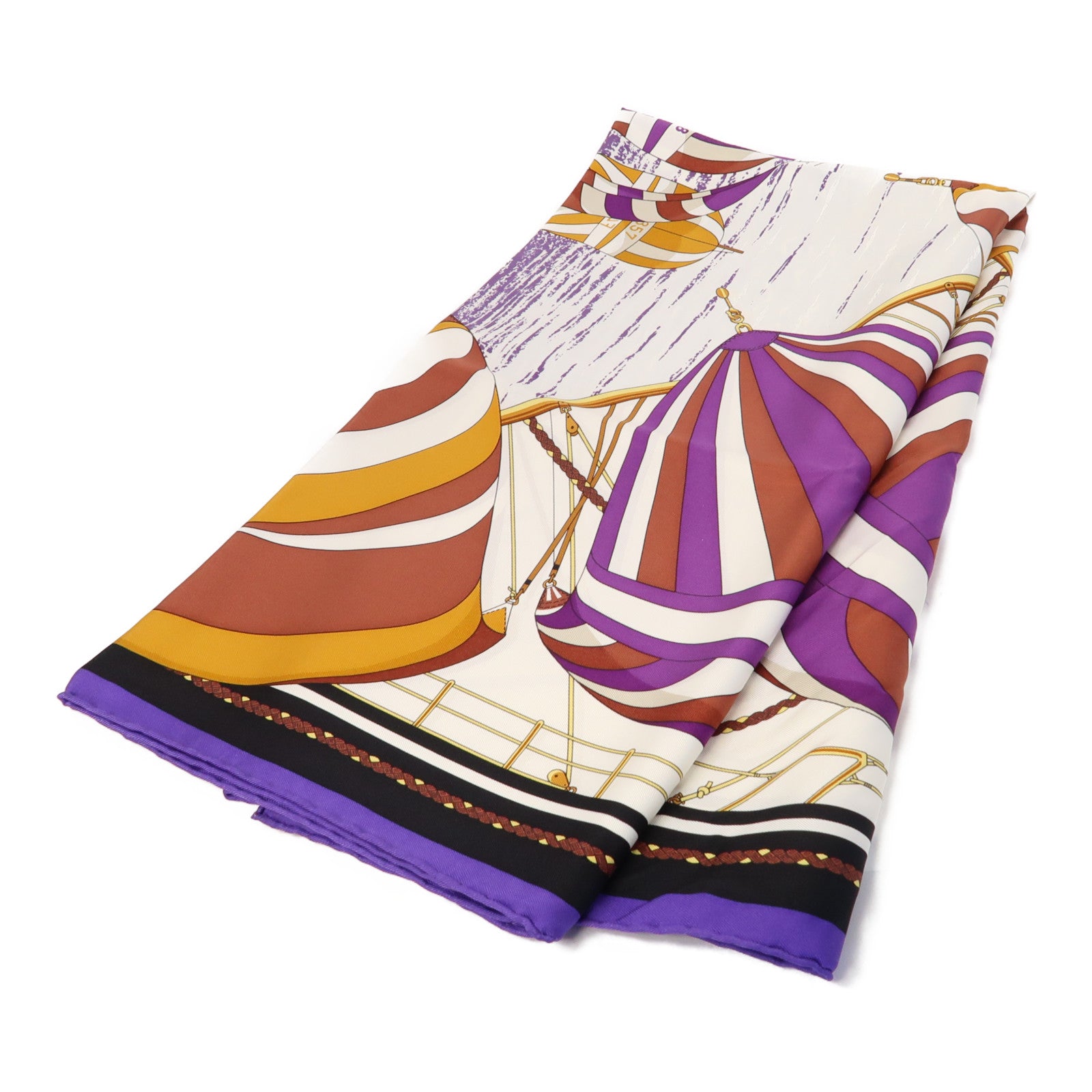 HERMES 【激減優惠】絲質Scarf 90x90絲巾紫色/啡色/藍色