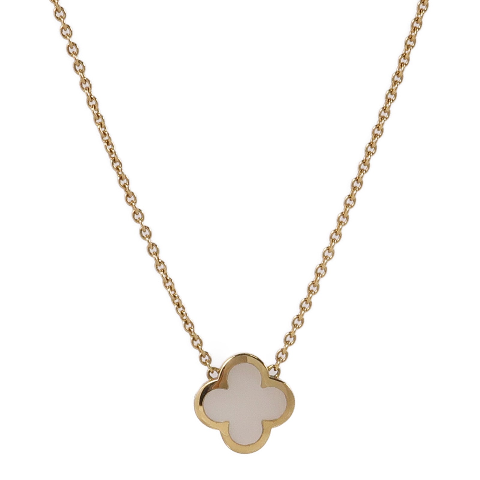 Van Cleef & Arpels 18K黃金/珍珠母Pure Alhambra項鍊