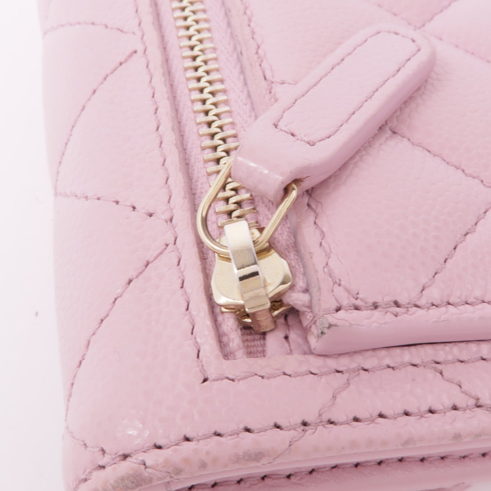 CHANEL 牛皮皮革Wallet金扣錢包