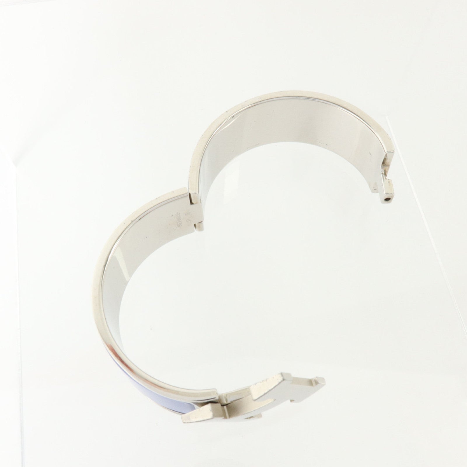 HERMES 金屬/琺瑯Clic-Clac H Bracelet銀扣手鏈