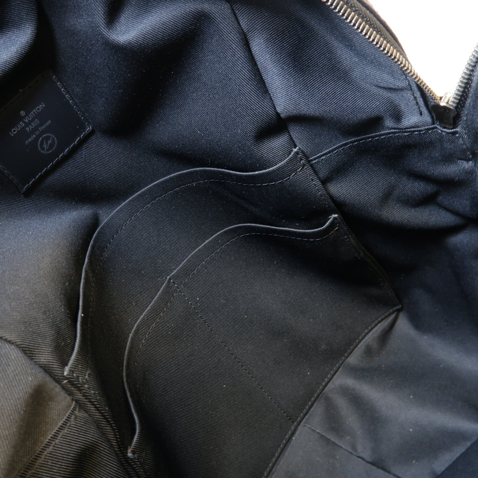 LOUIS VUITTON Monogram Eclipse LV x Fragment Apollo銀扣背包黑色