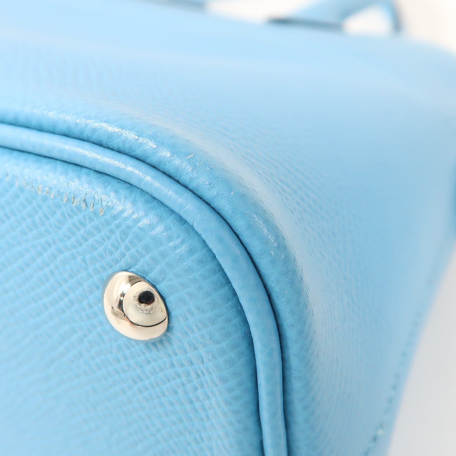 HERMES Epsom皮革Bolide 27銀扣手挽肩背兩用袋Bleu Atoll藍色