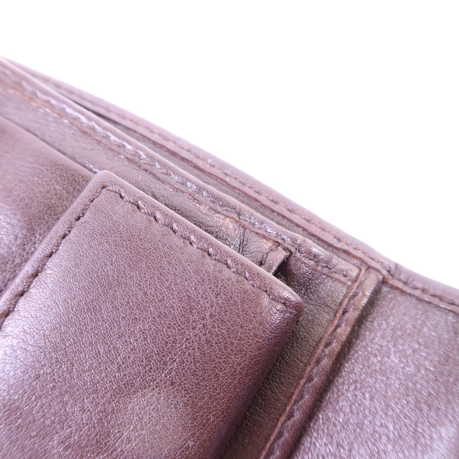 GUCCI 【激減優惠】牛皮皮革GG Trifold Wallet金扣錢包