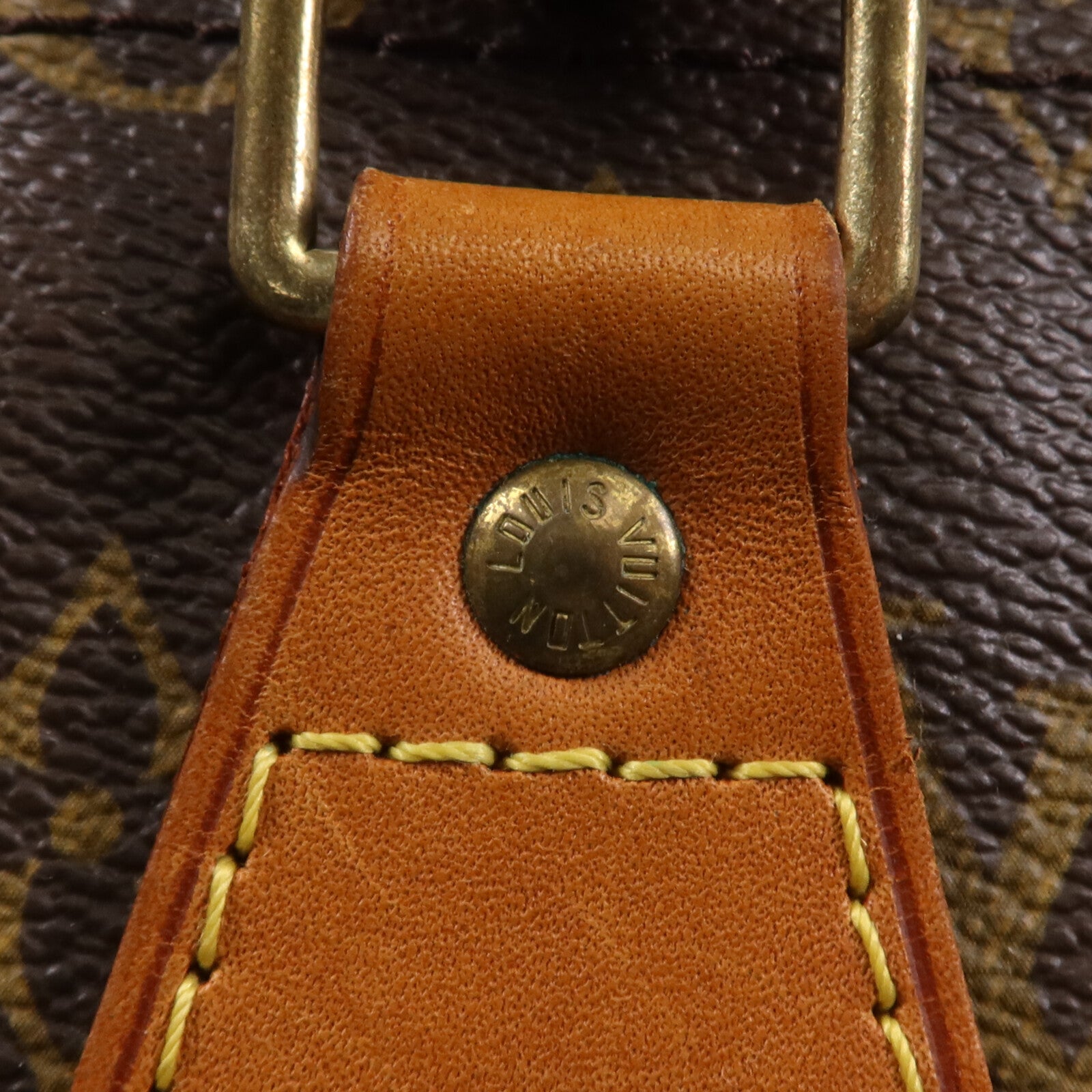 LOUIS VUITTON Monogram Speedy 35金扣手挽袋