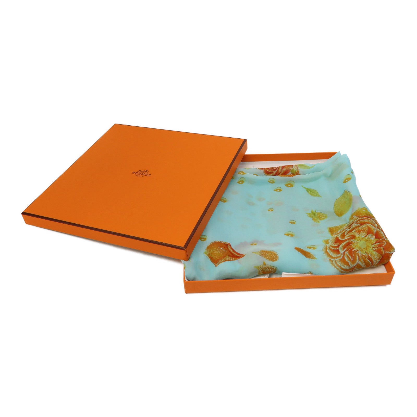 HERMES 【激減優惠】絲質70x195 Scarf圍巾湖水綠色