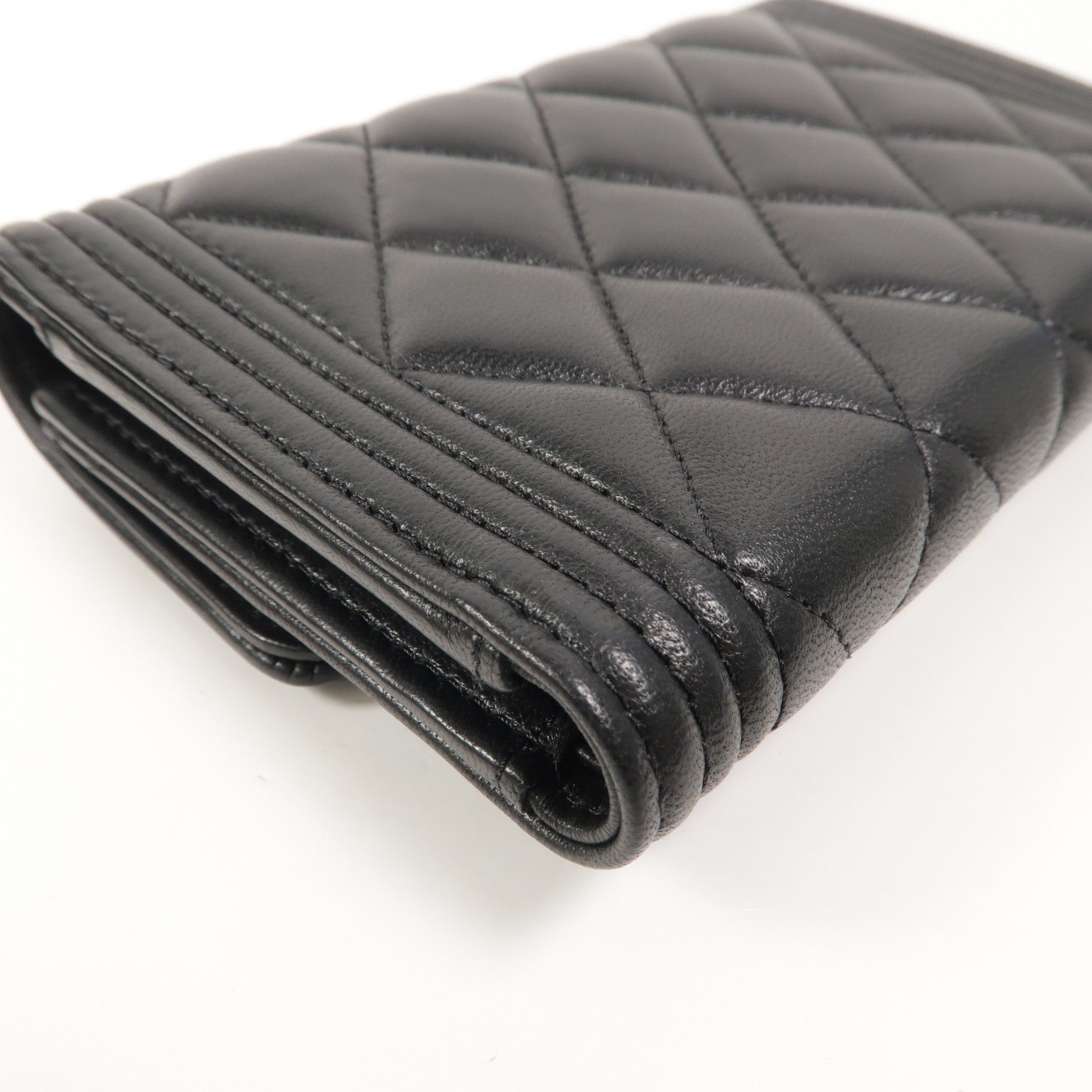 CHANEL 羊皮皮革Boy Wallet長錢包