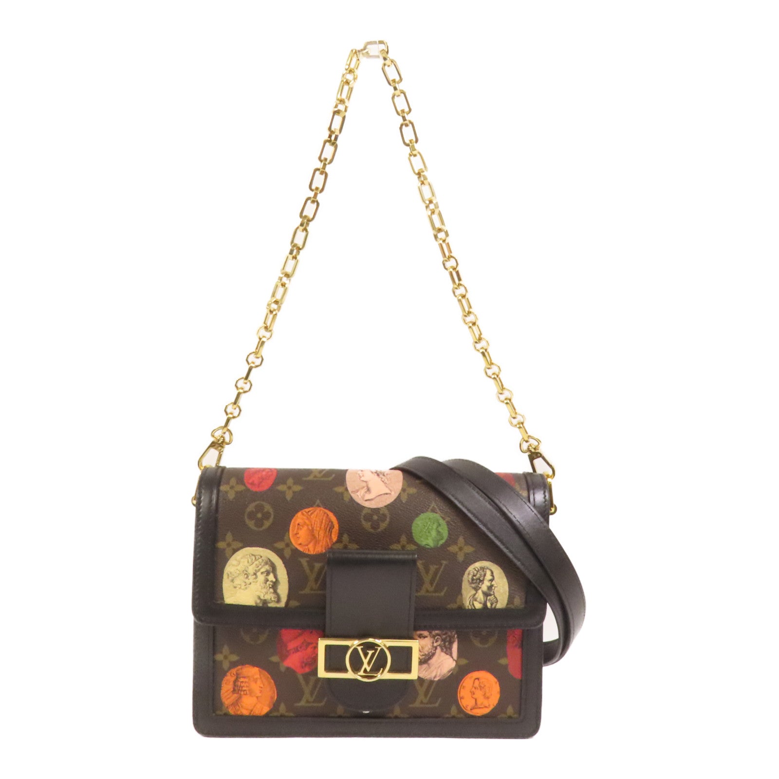 LOUIS VUITTON Monogram LV x Fornasetti Dauphine金扣手挽肩背兩用袋