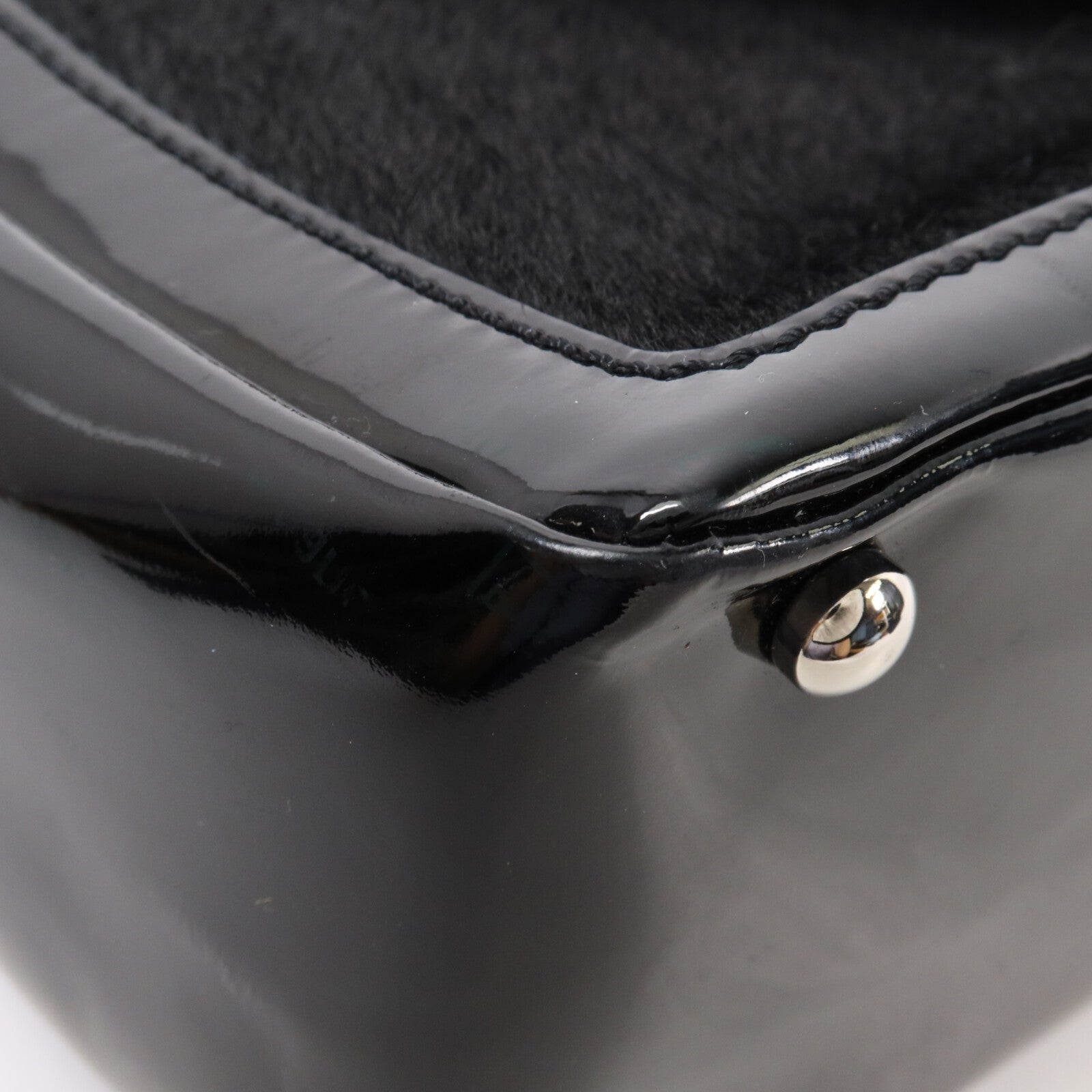 CHANEL 馬毛/漆皮皮革CC Pocket Tote鏈帶肩背袋