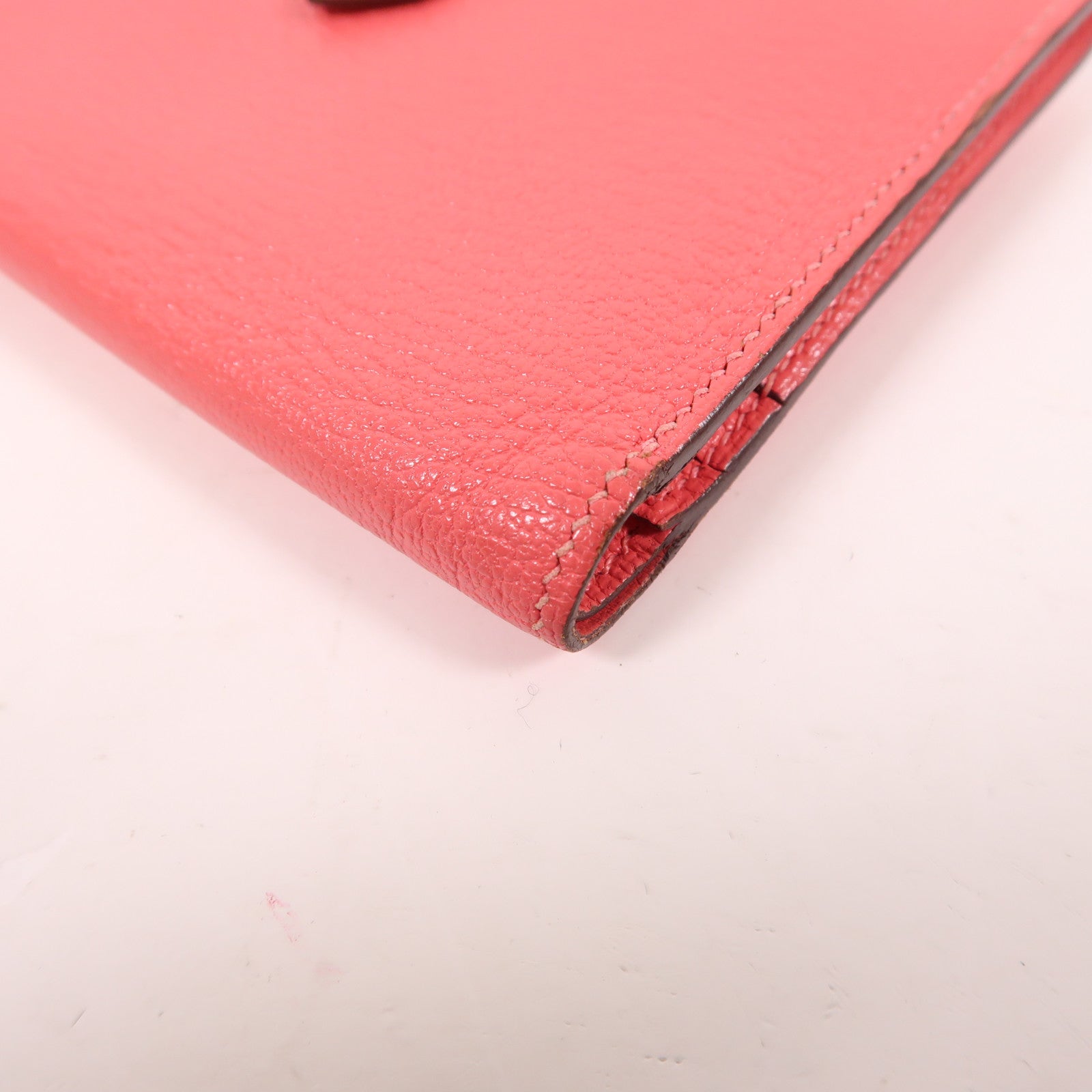 HERMES Chevre皮革Bearn Compact Wallet金扣錢包