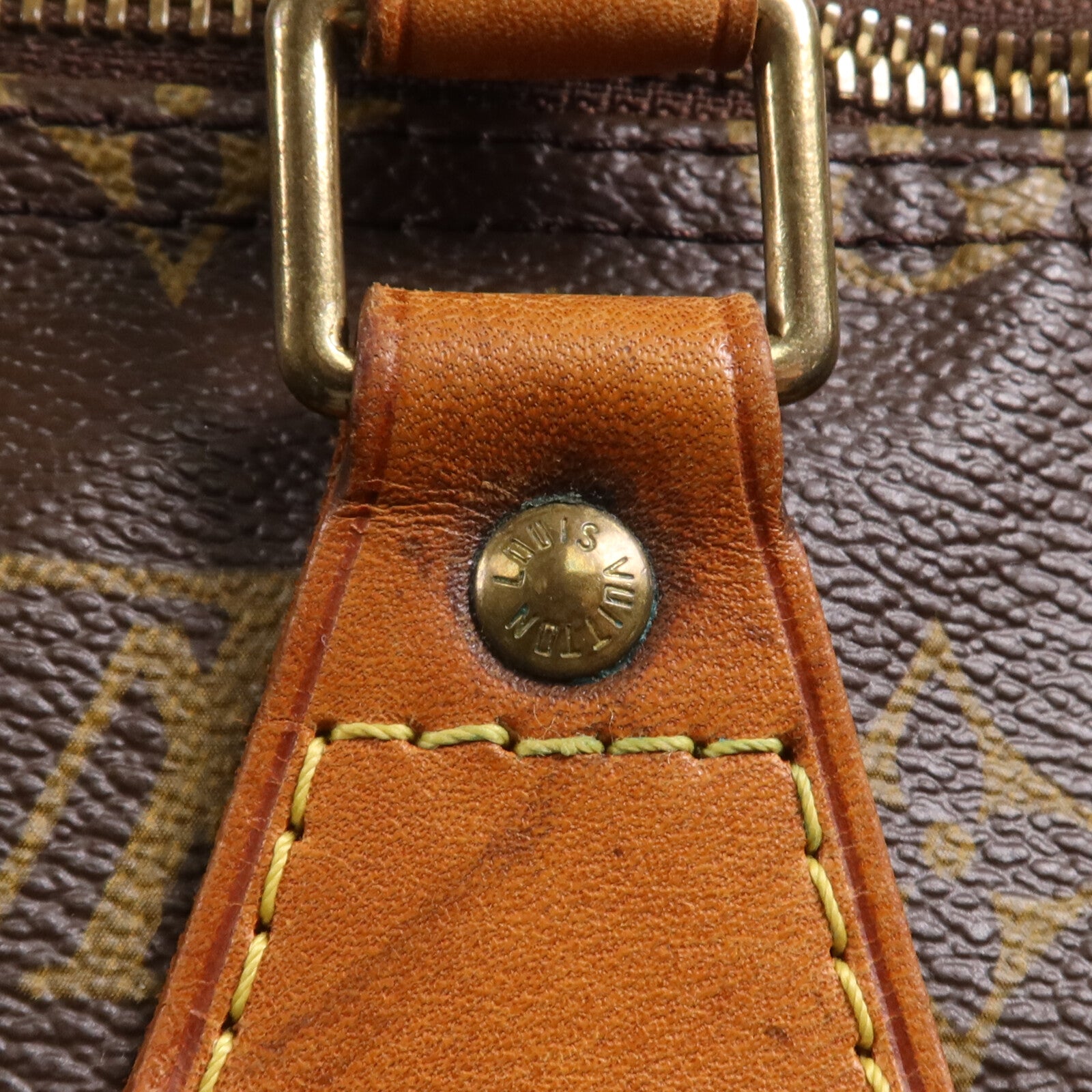 LOUIS VUITTON Monogram Speedy 35金扣手挽袋