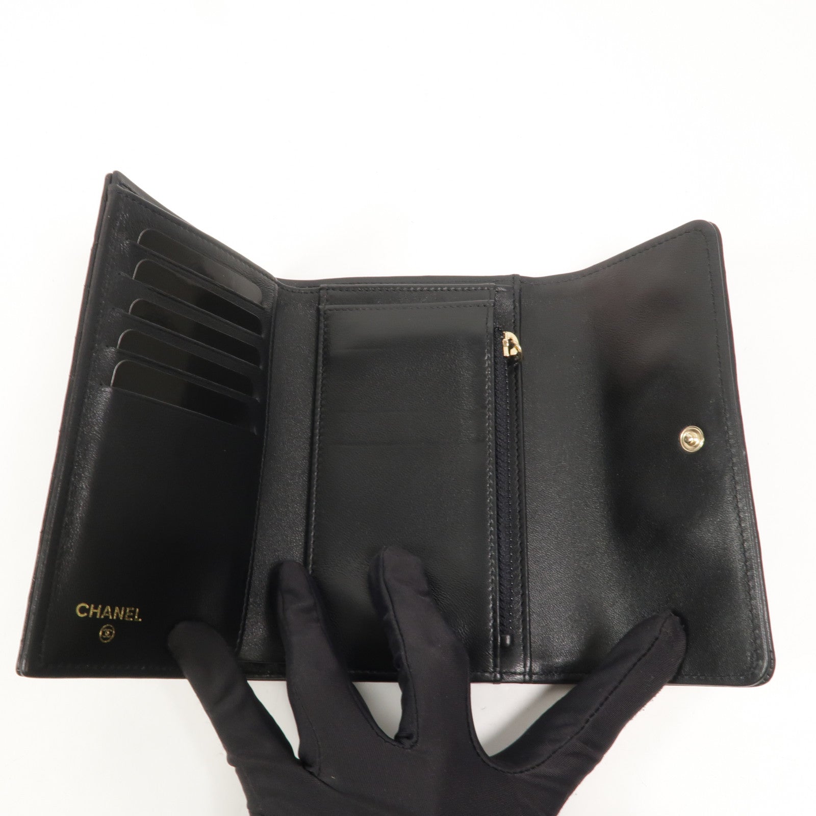 CHANEL 羊皮皮革Boy Wallet長錢包