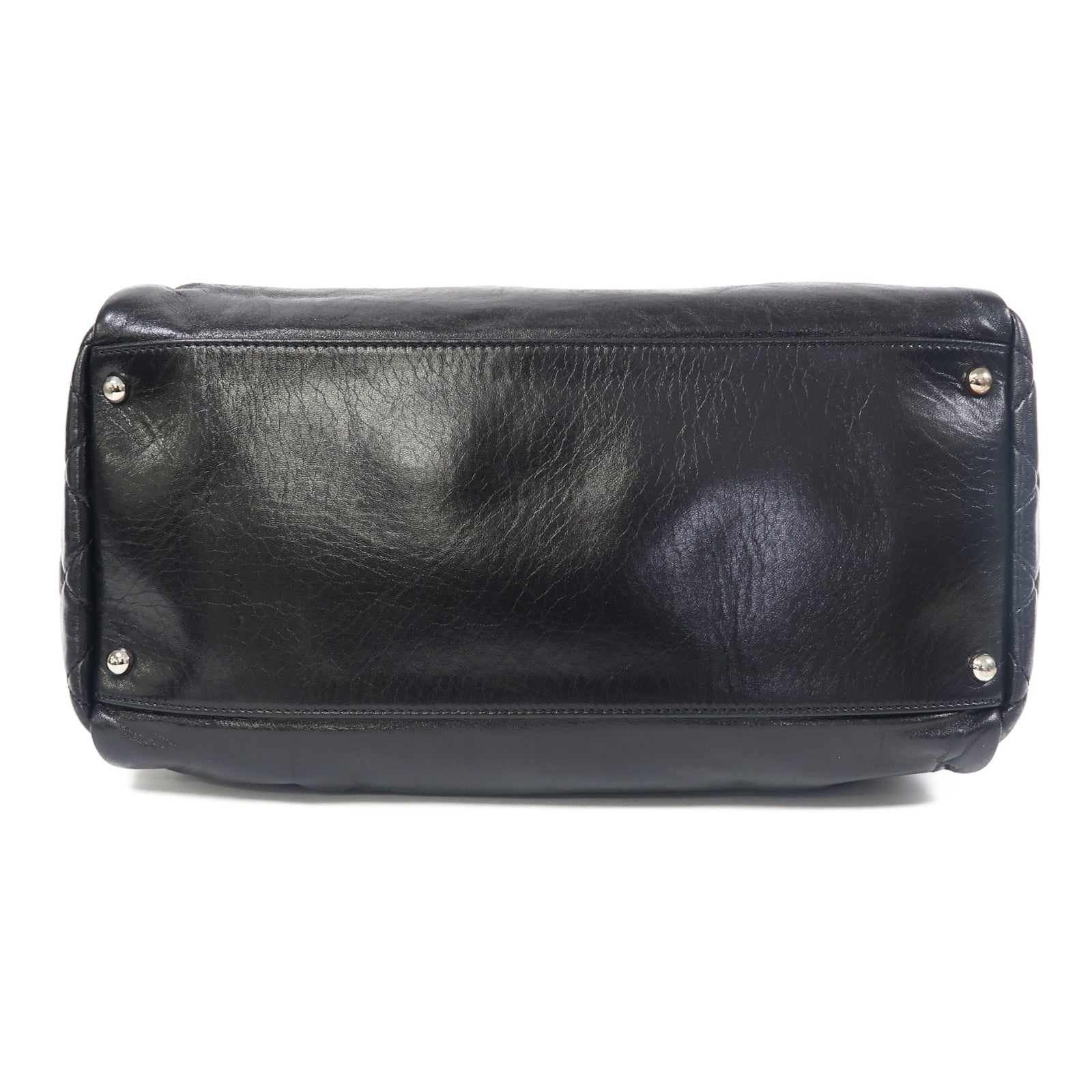 CHANEL 【激減優惠】牛皮皮革Shoulder Bag銀扣鏈帶肩背袋黑色