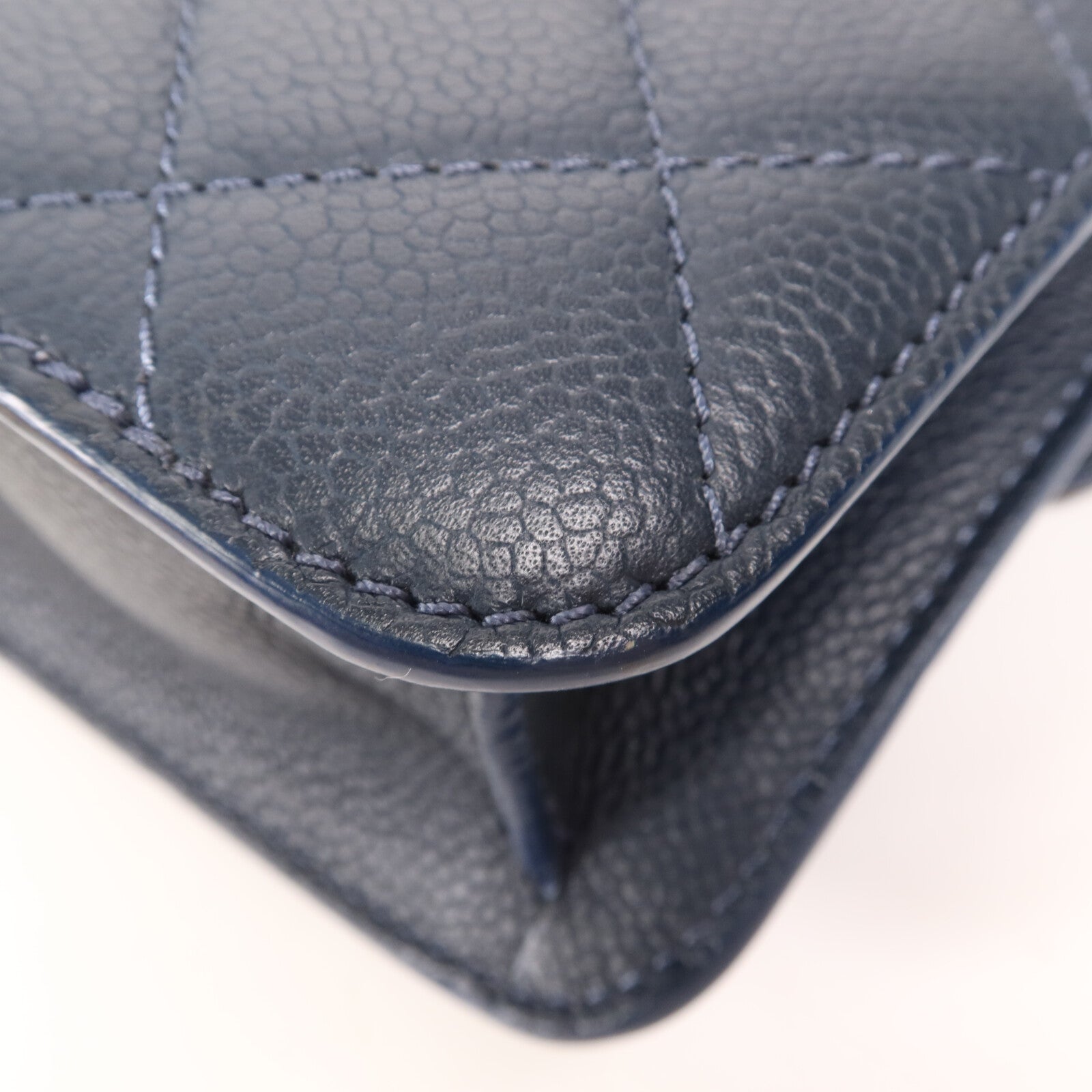 CHANEL 牛皮皮革Chain Shoulder銀扣鏈帶肩背袋