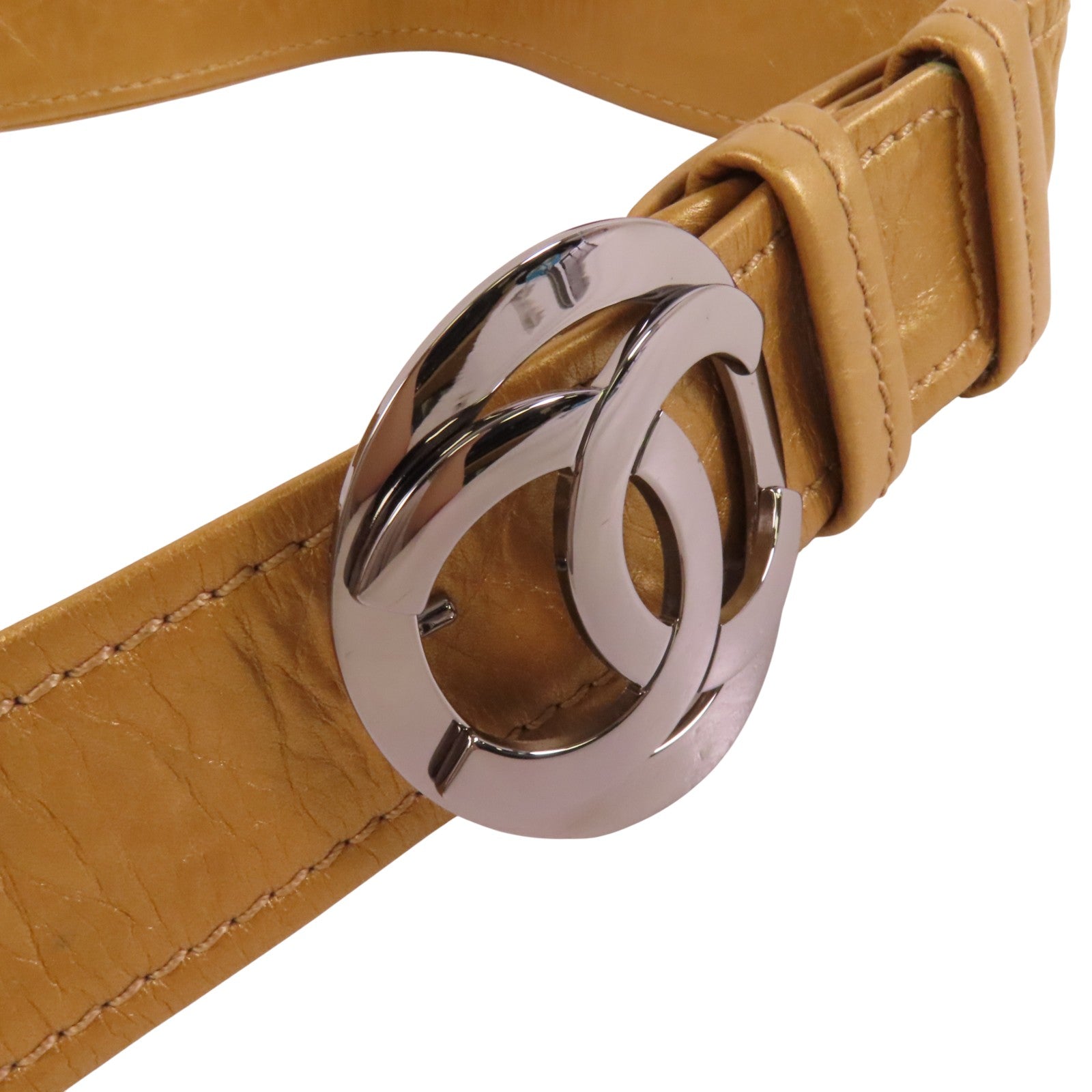 CHANEL 牛皮皮革Belt Bag銀扣腰包