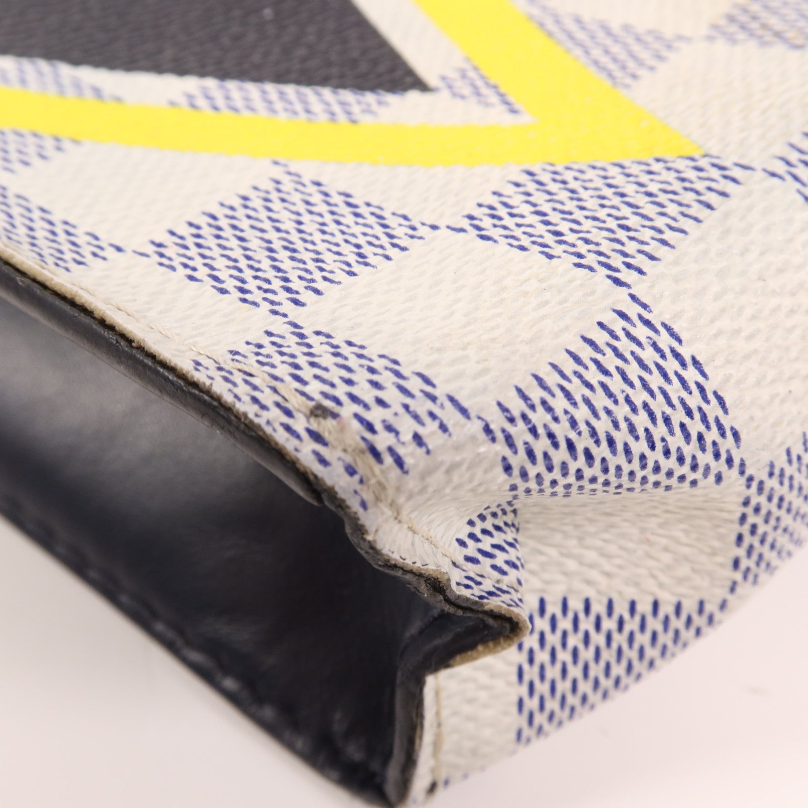 LOUIS VUITTON Damier Azur Pochette Voyage Clutch銀扣手拿包