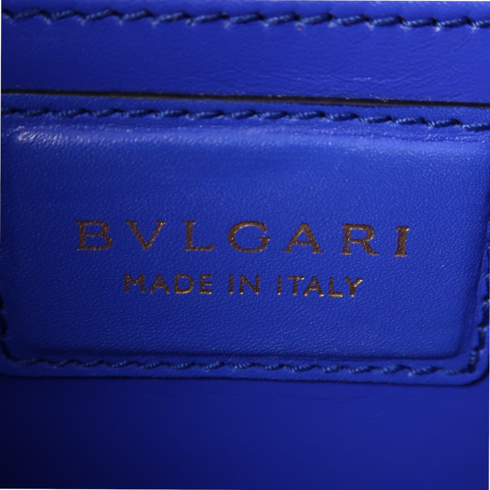 BVLGARI 牛皮皮革Serpenti Forever金扣鏈帶肩背袋藍色