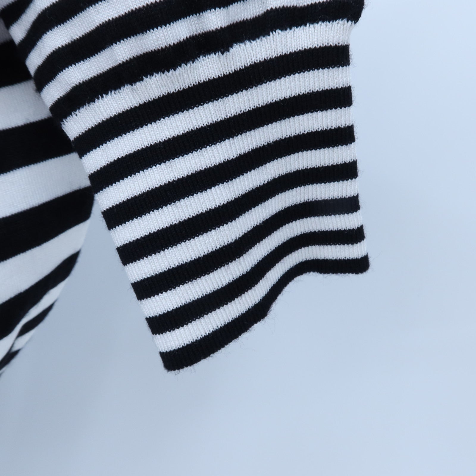 LOUIS VUITTON Silk/Wool Mixed Stripe Knit Cardigan針織