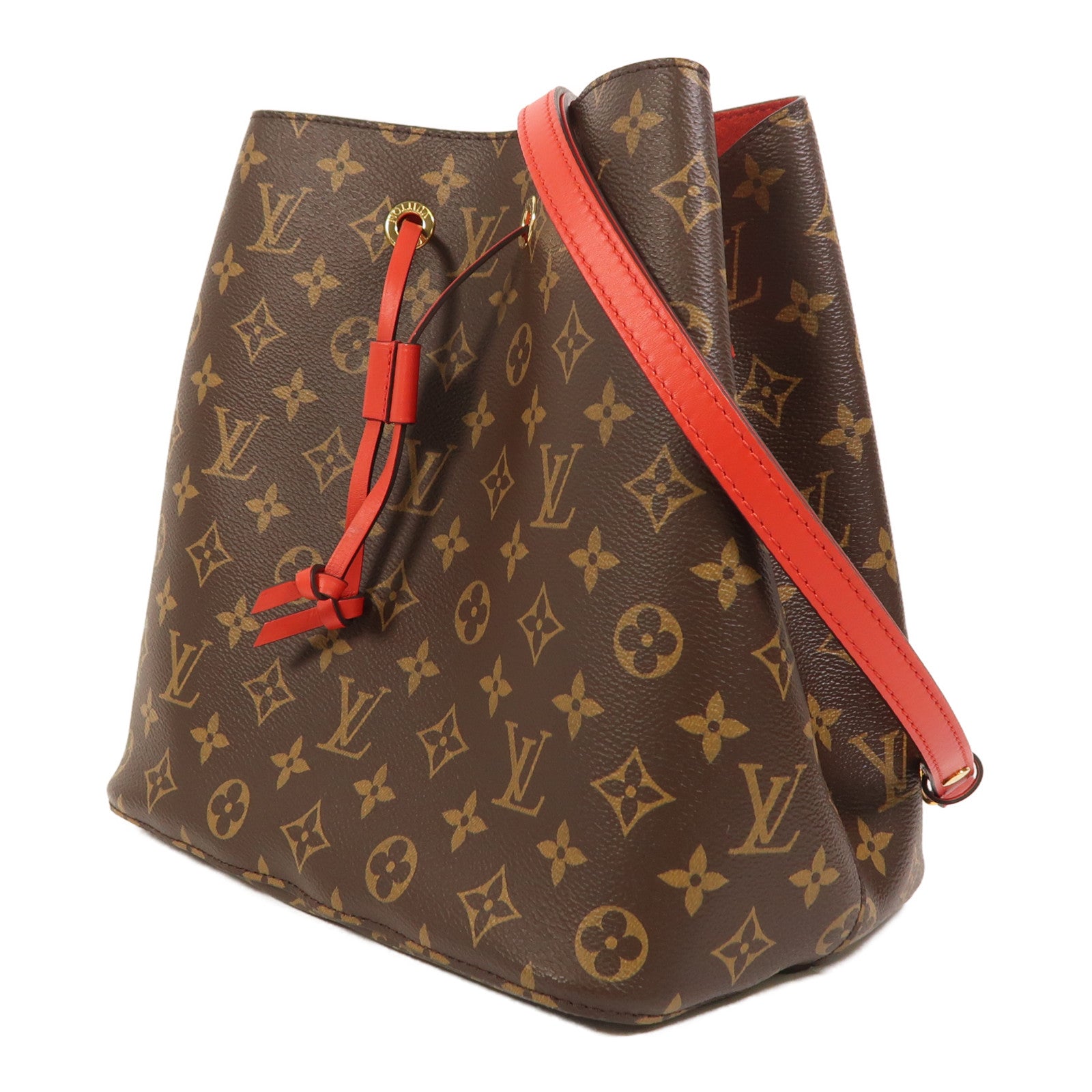 LOUIS VUITTON Monogram Neo Noe MM金扣肩背袋Coquelicot