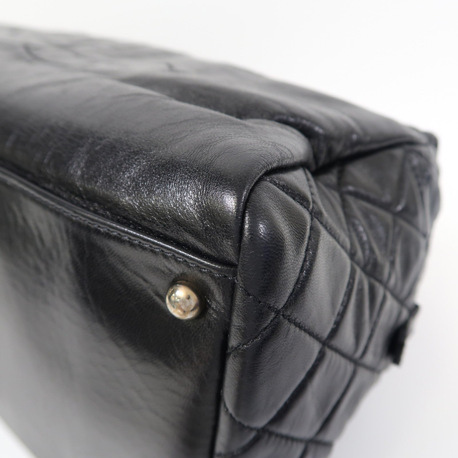 CHANEL 【激減優惠】牛皮皮革Shoulder Bag銀扣鏈帶肩背袋黑色